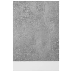 Avis vidaXL Panneau de lave-vaisselle Gris béton 45x3x67 cm Aggloméré