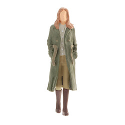 1/64 Modèle Figurines Le Réparateur Femmes Modèle De Mode Jouets Femme Vert