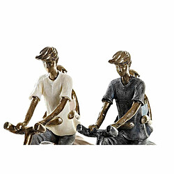 Figurine Décorative DKD Home Decor Doré Cuivre Résine Moderne Couple (24 x 8 x 25 cm) (2 Unités)