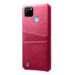 Coque en TPU + PU KSQ anti-griffes avec porte-cartes, rose pour votre Realme C21Y/Realme C25Y