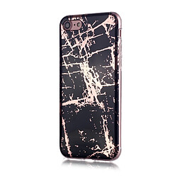 Coque en TPU motif marbre or rose imd noir pour votre Apple iPhone 8/7