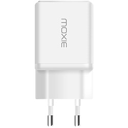 Moxie Chargeur Secteur Power Delivery 33W Ports USB + USB C Charge Rapide Blanc