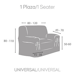 Acheter Housse de fauteuil Eysa TURIN Gris perlé 100 x 110 x 120 cm