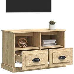 Acheter Maison Chic Meuble TV scandinave - Banc TV pour salon chêne sonoma 80x35x50 cm bois d'ingénierie -MN63683