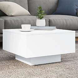 ComfortXL Table Basse Blanc 55x55x31 Cm Bois D'ingénierie