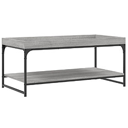 ComfortXL Table Basse Sonoma Gris 100x49x45 Cm Bois D'ingénierie