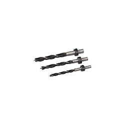 3 mèches hélicoïdales à bois avec butée réglable D. 6, 8 et 10 mm - 342613 - Silverline