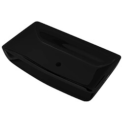 vidaXL Vasque rectangulaire céramique Noir pour salle de bain