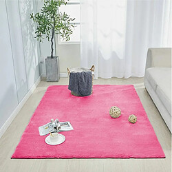 Sensoo Tapis décoratif pour salon, chambre à coucher, chambre d'enfant | Tapis moelleux | Moderne | Poils longs | Super doux | Qualité supérieure | Uni | Antidérapant (Rose Hot Pink, 120 x 170 cm)