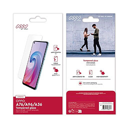 My Way Myway Verre Trempé pour Oppo A76/A96/A36 Plat Anti-rayures Transparent