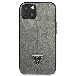 Avis Guess Maroquinerie Guess Saffiano Triangle Logo Case - Coque pour iPhone 13 (Argent)