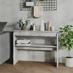 Maison Chic Table console | Meuble d'entrée | Table d'appoint Gris béton 102x30x80 cm Aggloméré -GKD34277