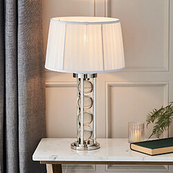 Interiors 1900 Base de Lampe Newton, cristal et nickel (sans abat-jour)