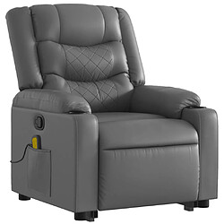 Avis vidaXL Fauteuil inclinable de massage Gris Similicuir