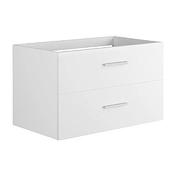 Vente-Unique Meuble sous vasque suspendu - Coloris blanc - 80 cm - KAYLA