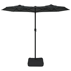 Avis vidaXL Parasol de jardin à double tête avec LED anthracite 316x240 cm