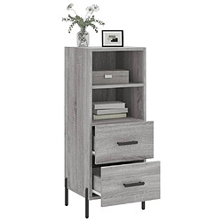 Avis vidaXL Buffet Sonoma gris 34,5x34x90 cm Bois d'ingénierie