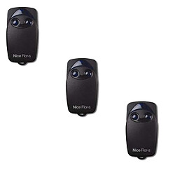 Pack de 3 Télécommandes NICE FLO2R-S 433mhz rolling code