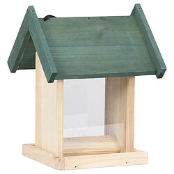 vidaXL Mangeoires à oiseaux 4 pcs Bois de sapin