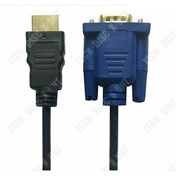 Avis Tech Discount TD® Câble de conversion Câble HDMI vers VGA - cable audio - video - HDMI - VGA - Connectique informatique