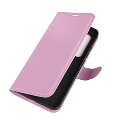 Etui en PU peau de litchi magnétique avec support rose pour votre Xiaomi Mi Note 10 Lite