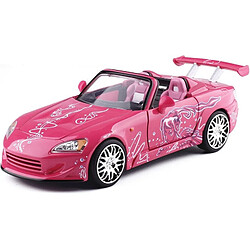 Universal 1: 24 Balance rapide et furieuse moulée sous pression S2000 rose convertible modèle jouet miniature en métal moulée sous pression modèle jouet cadeau |(Rose)