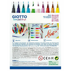 Acheter Ensemble de Marqueurs Giotto Turbo Soft Brush Multicouleur Coffret Pinceau 10 Pièces