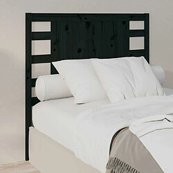 Maison Chic Tête de lit scandinave pour lit adulte,Meuble de chambre Noir 106x4x100 cm Bois massif de pin -MN95006