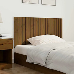 Avis Maison Chic Tête de lit scandinave pour lit adulte,Meuble de chambre murale Marron miel 127,5x3x60 cm Bois massif de pin -MN95078