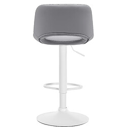 Non Tabouret de bar Camden simili cuir blanc