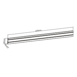 Acheter Kimex Kit rail de fixation Slatwall, 120cm + 2 pieds de table