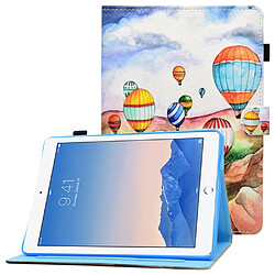 Etui en PU motif de couture avec support et porte-carte pour votre iPad Air (2013)/Air 2/9.7-pouces (2017)/(2018) - des ballons