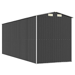 Acheter Helloshop26 Abri de jardin cabane cabanon maison de stockage remise extérieur hangar outils robuste 192 x 523 x 223 cm acier galvanisé anthracite 02_0022200