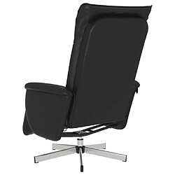 Acheter vidaXL Fauteuil inclinable de massage repose-pieds noir similicuir