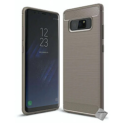 Htdmobiles Coque silicone gel carbone pour Samsung Galaxy Note 8 + film ecran - GRIS