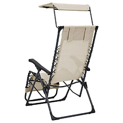 Avis vidaXL Chaises pliables de terrasse lot de 2 Textilène Crème