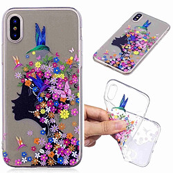 Wewoo Coque Fashion Etui de protection en TPU peint pour Galaxy S10 Plus motif Fille florale