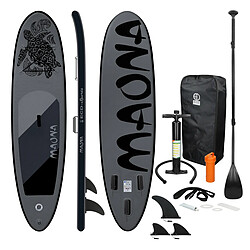 Ecd Germany Stand up paddle board gonflable Maona avec pompe á air pagaie noir 120kg 308cm