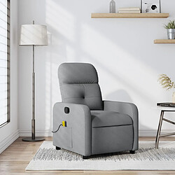 Maison Chic Fauteuil Relax pour salon, Fauteuil de massage inclinable Gris clair Tissu -GKD50909