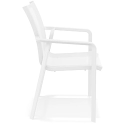 Acheter Alterego Chaise de jardin avec accoudoirs 'CINDY' en matière plastique blanche empilable