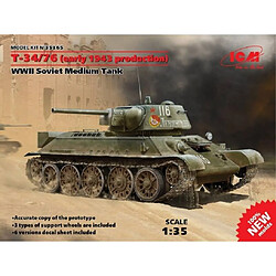 Icm Maquette Char Wwii Soviet Medium Tank T-34/76 (early 1943 Production)