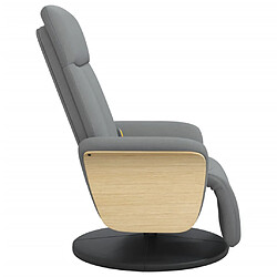 Avis vidaXL Fauteuil inclinable de massage et repose-pieds gris clair tissu