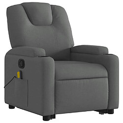 Avis Maison Chic Fauteuil Relax pour salon, Fauteuil de massage inclinable Gris foncé Tissu -GKD70802