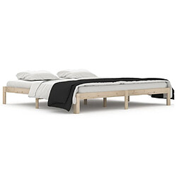 Maison Chic Lit adulte - Lit simple Cadre de lit,Structure du lit Contemporain Bois de pin massif 200x200 cm -MN32707