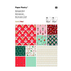 Rico Bloc de papier à motifs - 30 feuilles Christmas