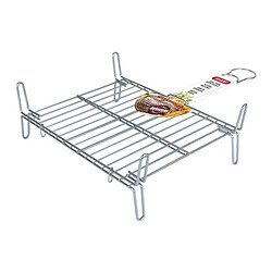 Acheter Totalcadeau Grill double en acier pour barbecue Mesure - 45 x 50 cm pas cher