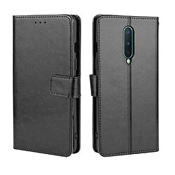 Etui en PU surface de cheval fou noir pour votre OnePlus 8