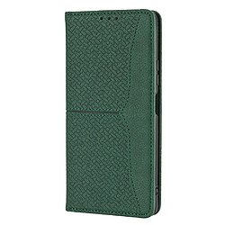 Etui en PU + TPU texture tissée auto-absorbée avec support et sangle vert pour votre Xiaomi Redmi Note 10 Pro 4G (Global)/Redmi Note 10 Pro Max