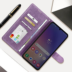 Avis Avizar Etui pour Samsung Galaxy A05 Simili Cuir Effet Brossé Dragonne Violet