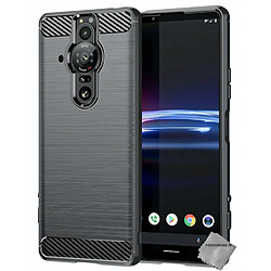 Htdmobiles Coque silicone gel carbone pour Sony Xperia Pro-I + film ecran - NOIR